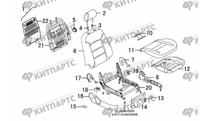 Сиденье переднее правое Great Wall Hover H3 New