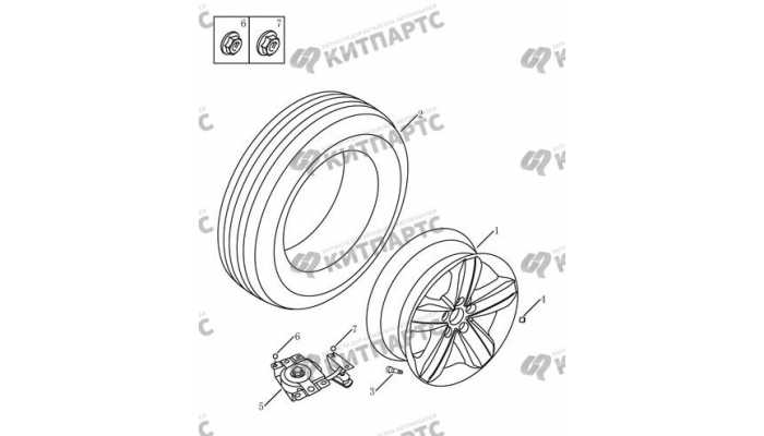 Запасное колесо Geely Emgrand X7 FL