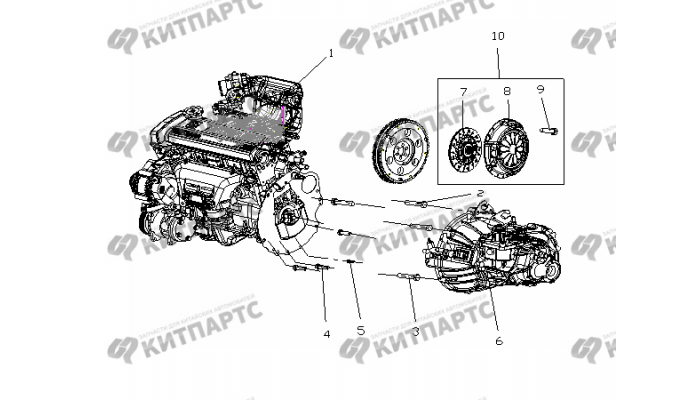 Двигатель MR481QA в сборе Geely Otaka (CK)